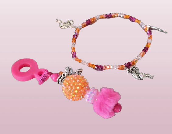 Flamingo anklet